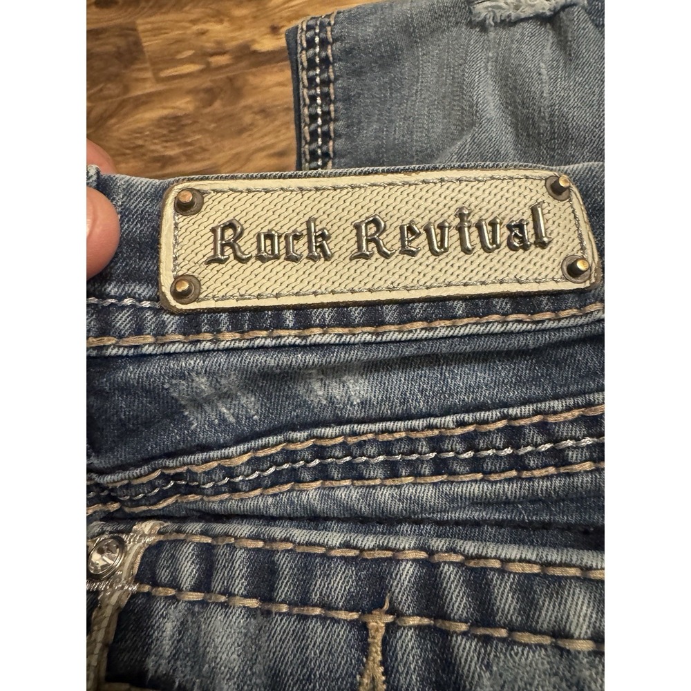 Rock Revival Jeans Women's 25 Crop Bootcut - Picture 3 of 6
